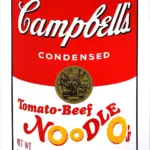 CAMPBELL'S SOUP Can 2（Tomato-Beef NOODLE O's)　サンデーモーニング版