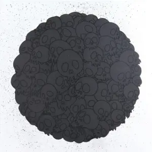 for BLM Black Skulls Round Print