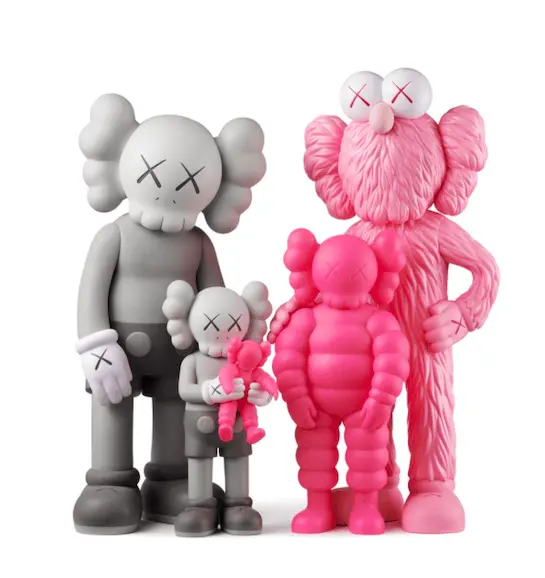 KAWS FAMILY GRAY/PINK/FLUORO PINK