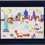 ニューヨークと群像図