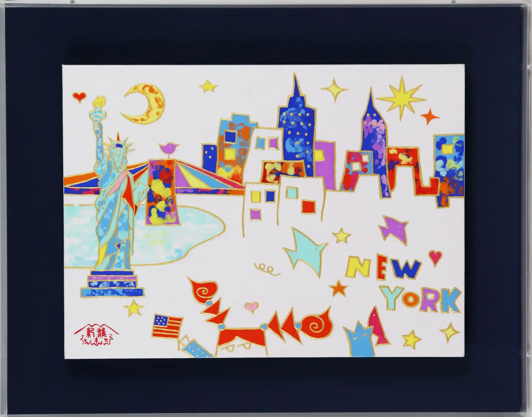 ニューヨークと群像図