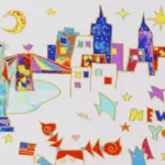 ニューヨークと群像図