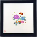 あじさいと群像図