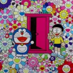 お花畑の中の「どこでもドア」