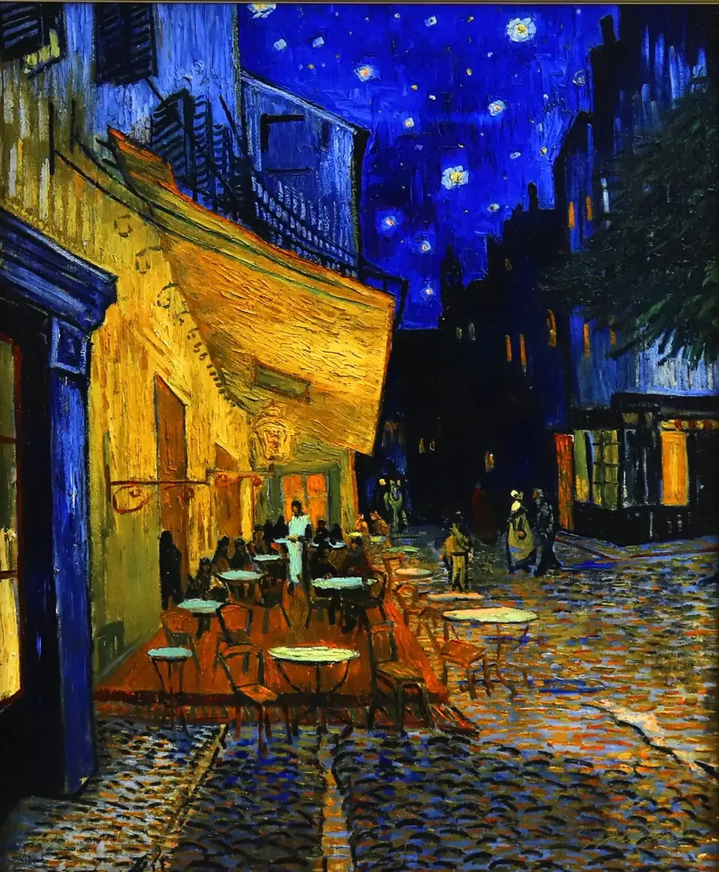 夜のカフェテラス