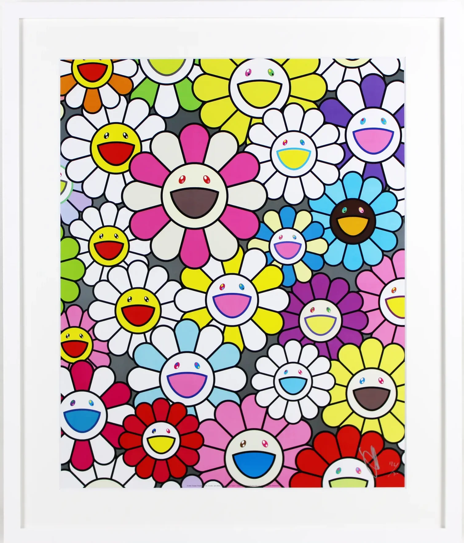 小さなお花の絵：ピンクや紫やいろんな色