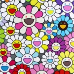 小さなお花の絵：ピンクや紫やいろんな色