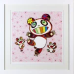 わーい　桜の園でパンダの親子