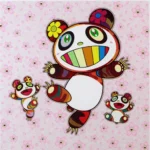 わーい　桜の園でパンダの親子